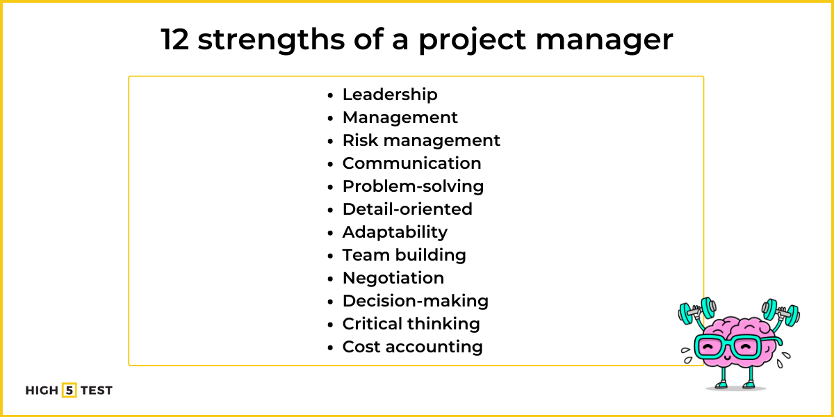 12 strengths of the project manager
