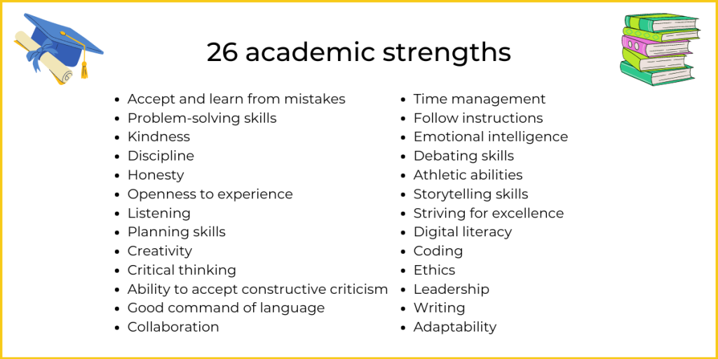 26 examples of academic strengths