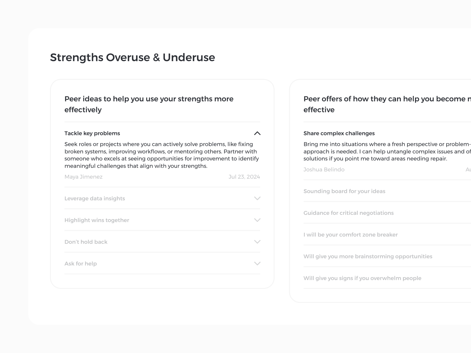 platform analysis - use of strengths